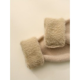 [Soft Thermal Sweater] Soft & Comfortable Women's Thermal Round-Neck Loose Fit Long Sleeve Sweater | All-Season Casual Top, Solid Color, Easy Care Hand Wash/Dry Clean, Medium Stretch, Clean Design