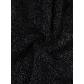 [Soft Thermal Sweater] Soft & Comfortable Women's Thermal Round-Neck Loose Fit Long Sleeve Sweater | All-Season Casual Top, Solid Color, Easy Care Hand Wash/Dry Clean, Medium Stretch, Clean Design