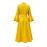 Elegant Yellow Ruffle Sleeve Blouse Dress for Women - Long Sleeve, Button-Up, Tie Waist, A-Line Silhouette, Perfect for Spring & Fall Parties, Party Dress | Ruffle Sleeve Dress | Polyester Fabric