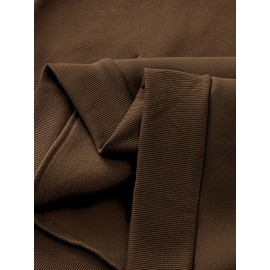 Women's CALVIN Letter Print Hooded Sweatshirt - Oversized Kangaroo Pocket & Drawstring Hood, Cozy Fall Winter Sweater with White CALVIN Logo, Casual Pullover (Machine Washable) for Casual Attire